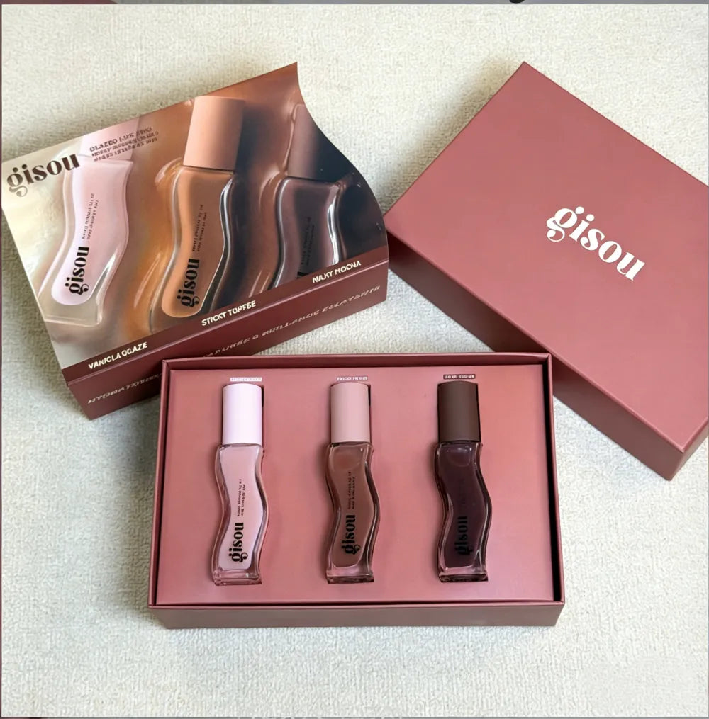 Gisou Autumn Lip Gloss Gift Set ( With Box packaging)